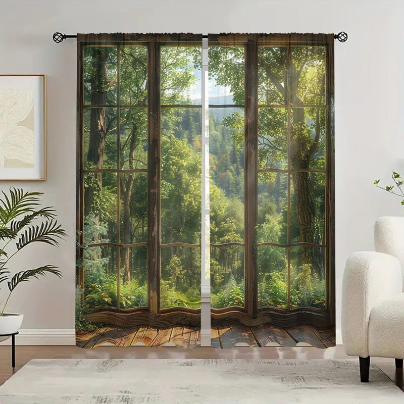 2Pcs Forest Landscape, L 42 po x L 63 po