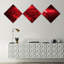 « geographical mystical fleur red », impression sur toile