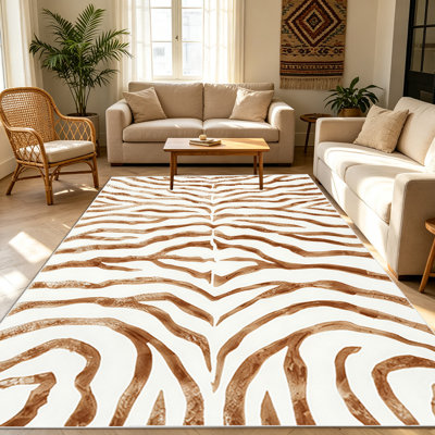 Tapis 1PC à imprimé animal, doux et confortable, toutes saisons, facile à entretenir, lavable à la machine, tapis d'intérieur pour le salon, la chambre à coucher, la salle à manger, le couloir, le bureau, le patio, la maison et l'extérieur