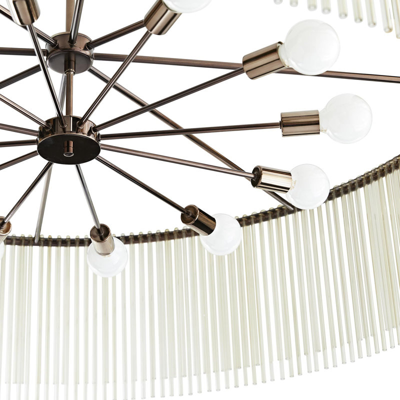 Royalton Chandelier, Soft Silver, 20" H x 60" W x 60" D, 12