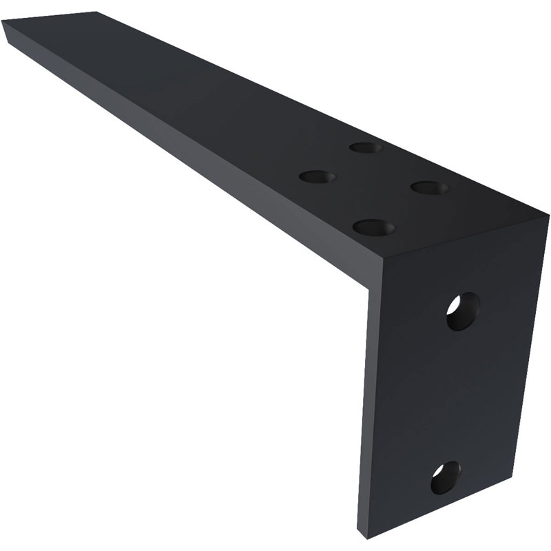 Support dissimulé en acier robuste avec plaque arrière, H 16 po x l 4 po x P 2,5 po