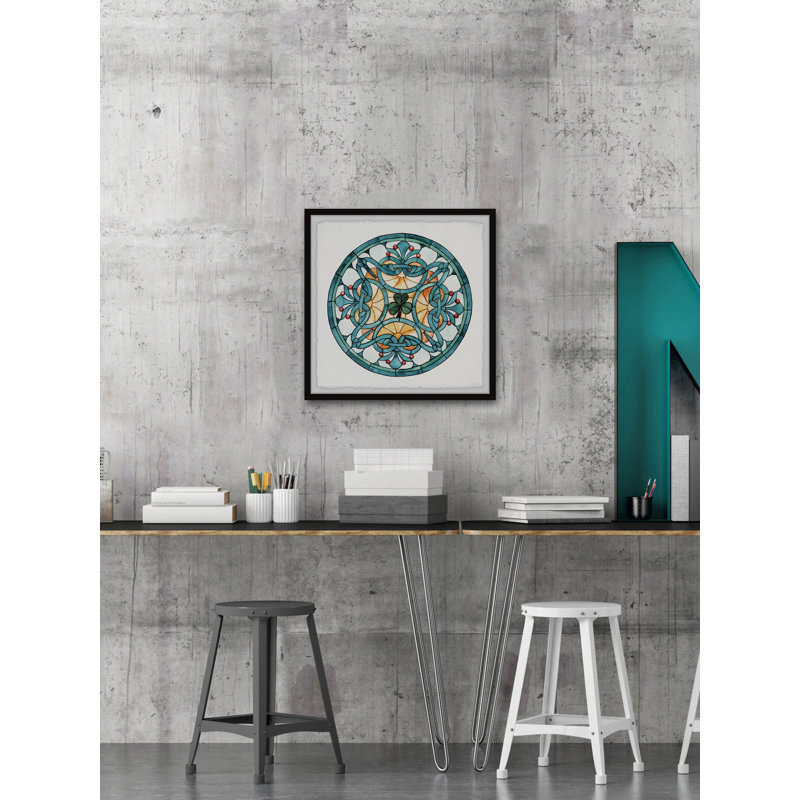«Center Clover Leaf», reproduction encadrée, H 12 po x l 12 po x P 1,5 po