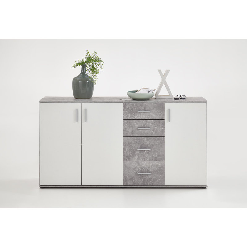 Frieda 160.1cm Sideboard, Grey/White
