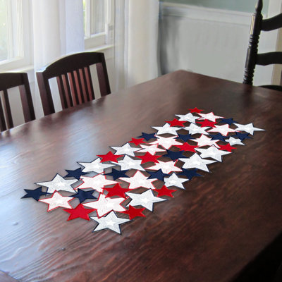 Sylacauga July 4th Celebration Fabric Cutwork Table Runner