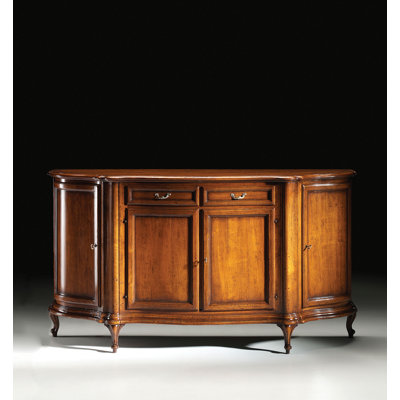 74" Sideboard 2 Drawer Walnut Sideboard