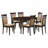 Classic 7PCS Rectangular Dining Set, Wooden Dining Table With 6 High Back Upholstered Dining Chairs