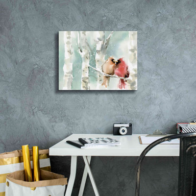 «Christmas Cardinals» par Katrina Pete, estampe numérique sur toile