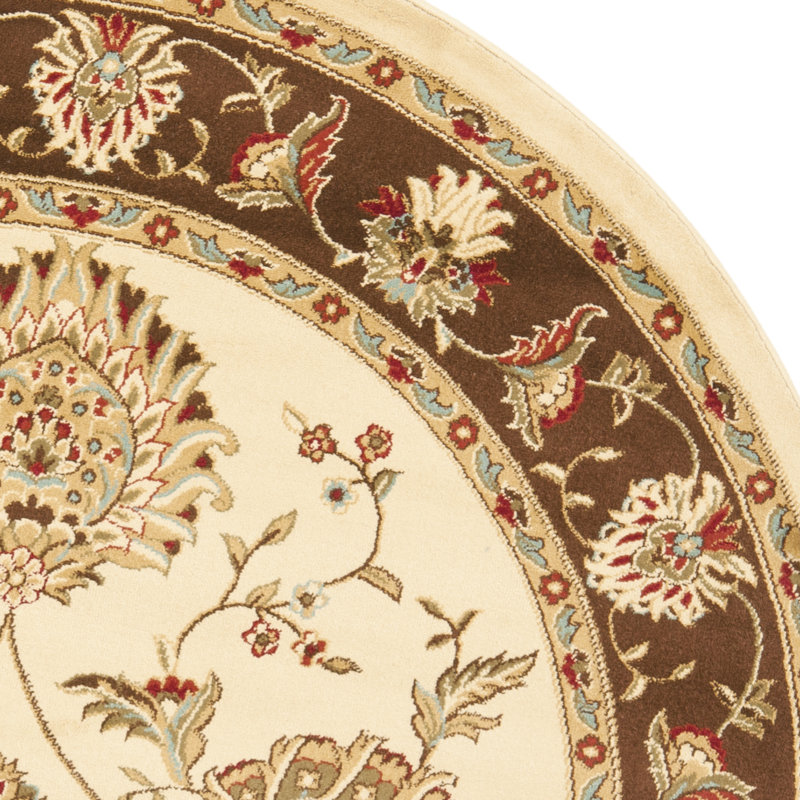 Tapis oriental ivoire / brun Klose, Rond 5 pi 3 po