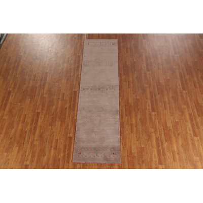 Handmade Gabbeh Indian Runner Rug 3x10