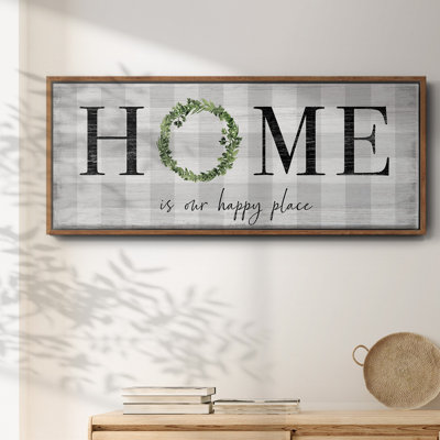 Home is our Happy Place- Framed Canvas
