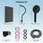 8'' High Pressure Rainfall Shower Head, With 12'' Adjustable Curved Shower Extension Arm, 10-Spray, 71'' Hose, Handheld Showerhead Combo-119457220