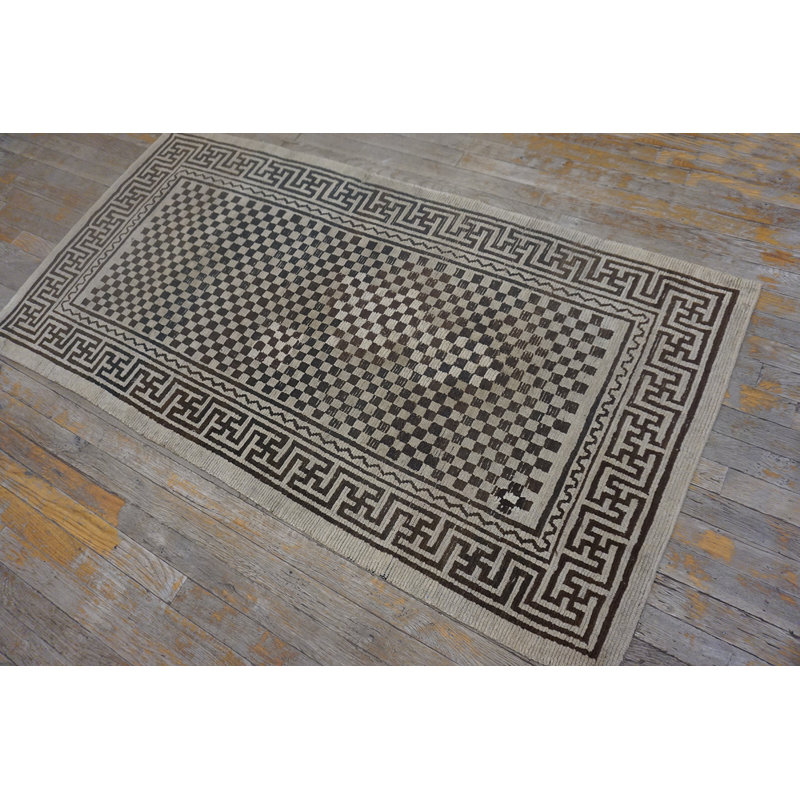 Antique Chinese - Tibetan Ivory 1930s Rug
