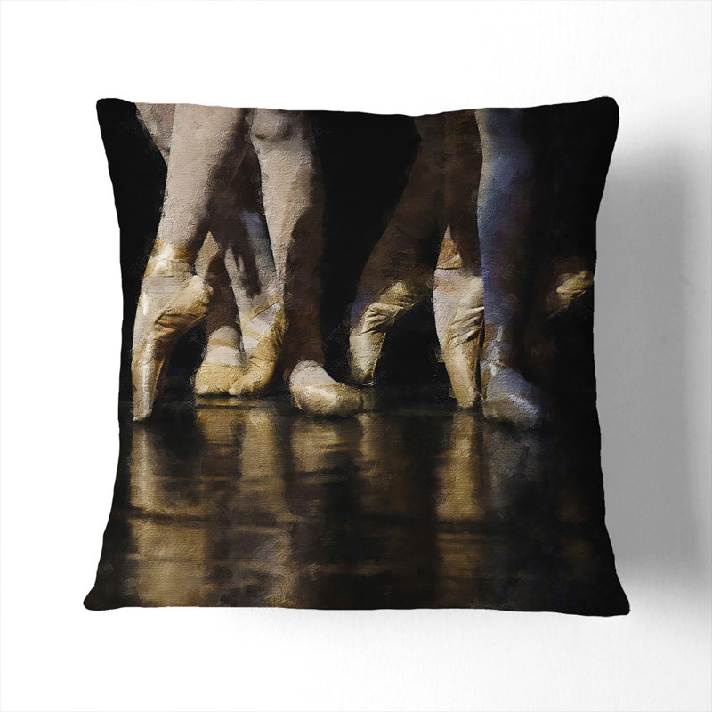 The Ballet Dancers Painting Scatter Cushion, 55cm H x 55cm W x 20cm D, Black