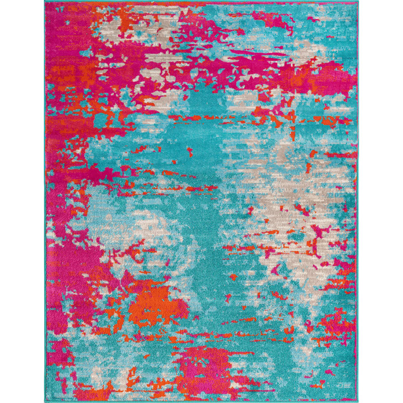 Abstract Indoor Rug, Rectangle 7'10" x 10'