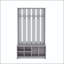 Arbre de couloir large avec banc, rangement pour chaussures et portemanteau, organisateur de vestibule