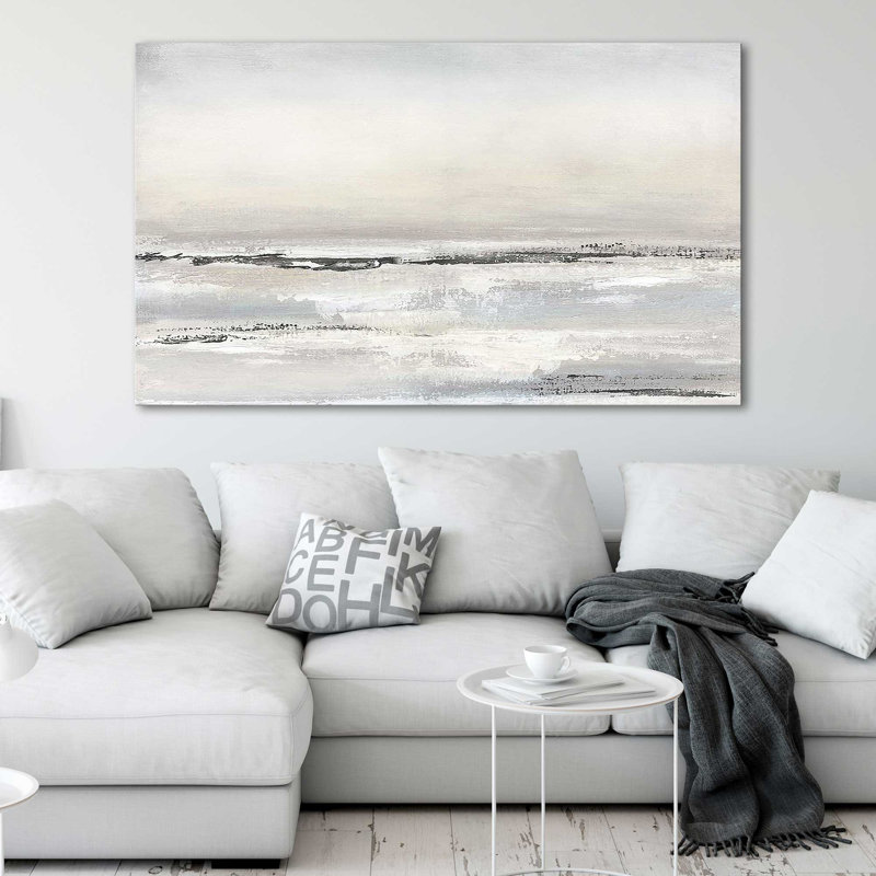 «Distant Fog» par Tava Studios - Peinture, Toile tendue, H 36 po x l 60 po x P 1,5 po