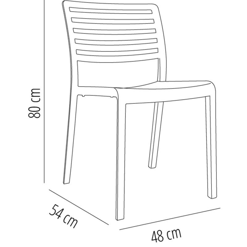 Lama Outdoor Dining Side Chair, Chocolate
