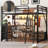 Metal Loft Bed With Storage Shelves, Wardrobe And Drawers For Teen And Adults-116760244