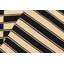 Tapis beige / noir rayé en laine noué à la main Grasston