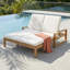 Méridienne double réglable pour l'extérieur avec coussins - Méridienne de patio en bois massif pour la piscine, le jardin ou le balcon-1767570349