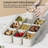 Divided Serving Tray with Lid and Handle 9 Compartment Snack Box Container Portable Storage Organizer Container