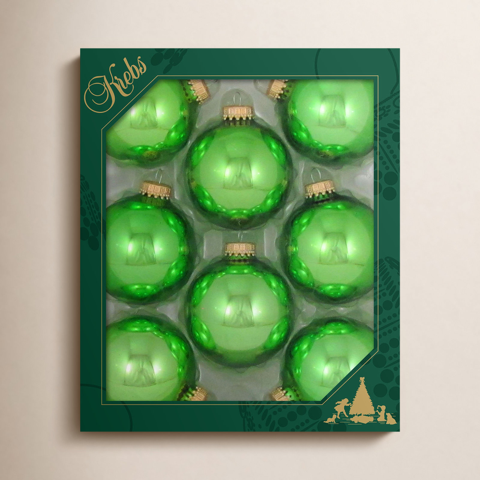 3" Handmade Glass Bauble, Jade Lime Shine