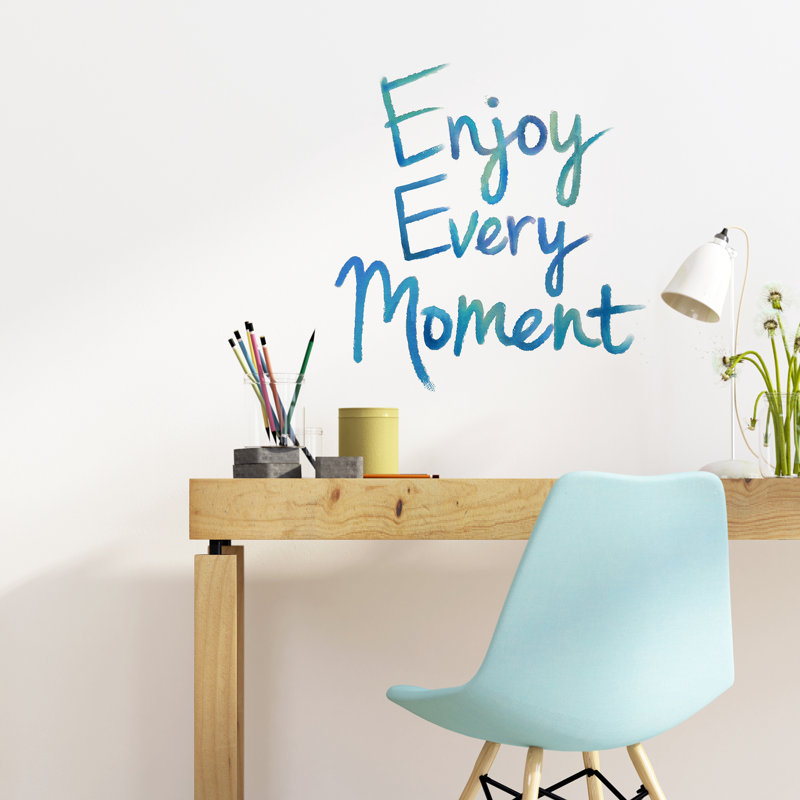 Adhésif décoratif citation «Enjoy Every Moment»