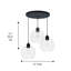Luminaire suspendu rond 3 lumières noir mat-492174675-492174677