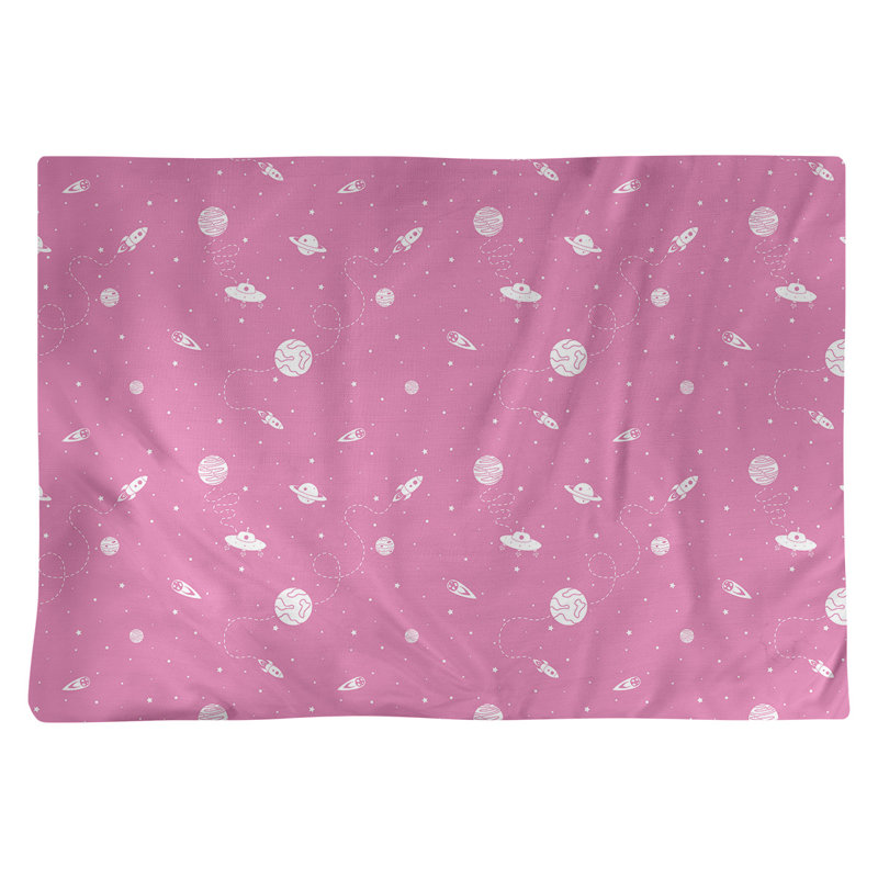 Napperon en coton 18 po Outer Space, Rose