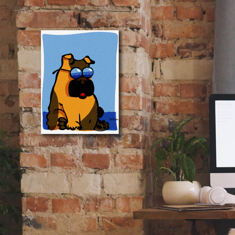 «Cool Dog Blue» par Irena Orlov, H 16 po x l 12 po x P 0,75 po