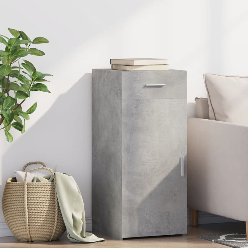 Neelum Sideboard, 93cm H x 40cm W x 42.5cm D, Concrete Grey