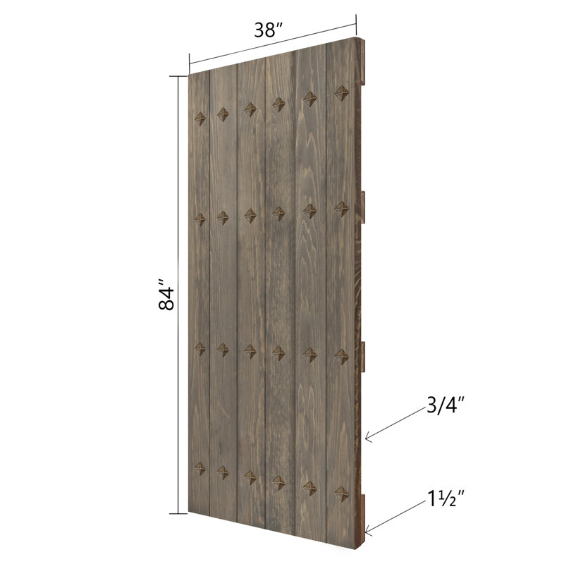 Porte de grange nouée à panneaux DIY, Grange, 38 po x 84 po