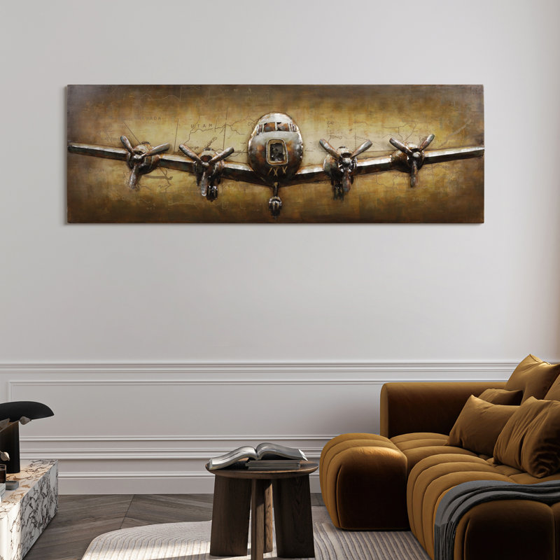 « avion », impression sur métal