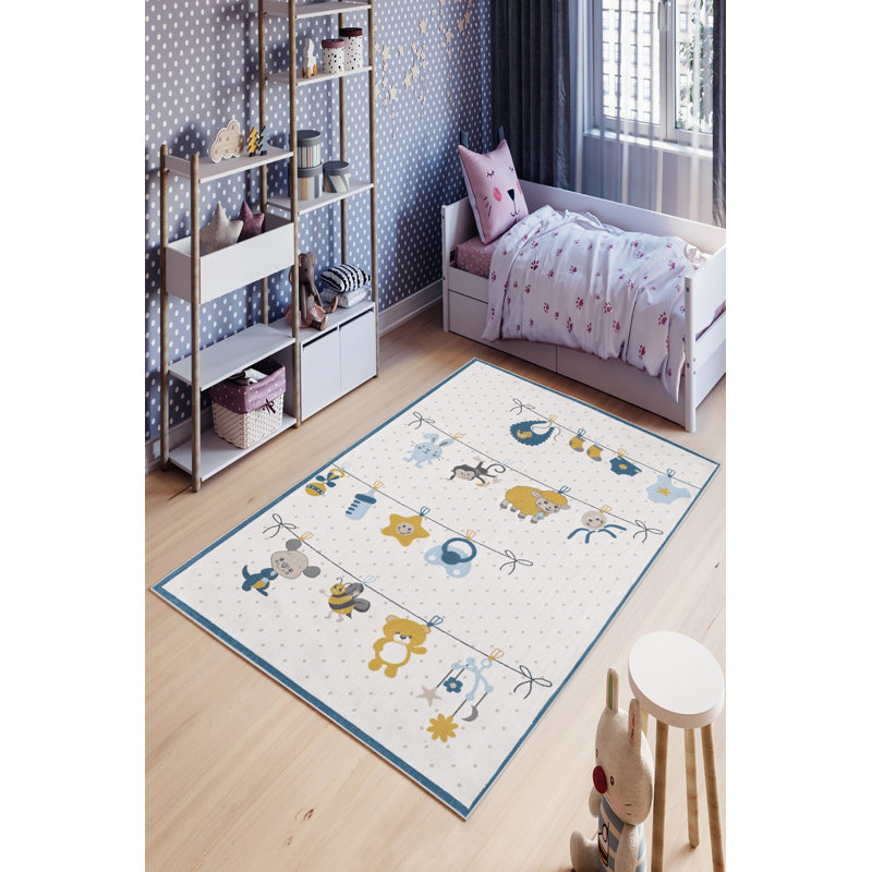 Eco-Friendly Area Rug (2 ft x 3.3 ft), 100% Polyester, 650 g/m² | Antibacterial & Non-Slip PVC Dot Underside, Pile Height: 0.2 inches | Machine Washable, Digital Print Design, Perfect for Living Room & Bedroom Decor