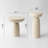 Fiberglass Mushroom-Shaped Accent Table-1995854224