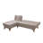 Stylish Corner Sofa-Bed, Cream Linen Fabric | Beech Wood Frame, 88.6 x 33.9 x 33.5 inches | 100% Linen Upholstery, 28 DNS Foam for Comfort | Versatile Design for Living Room & Guest Room, Easy Transformation to Bed-90667763