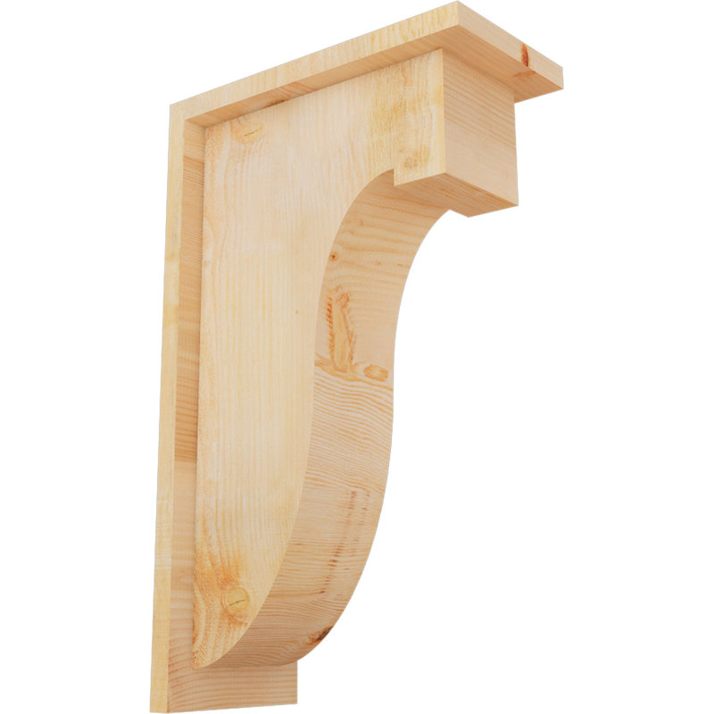 Corbeau Del Monte avec contre-plaque, Sciage brut, H 20 po x l 6 po x P 12 po, Sapin de Douglas