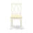 3 Piece Dining Room Furniture Set Contains a Round Kitchen Table with Pedestal and 2 Linen Fabric Dining Chairs, Linen White-112157873-112157886-112157887