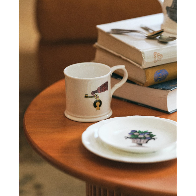 Tasse à thé Thibaud Herem (clé), Blanc / Rose / Jaune