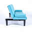 Le canapé-lit multifonctionnel en PVC bleu de 67 po, avec un design pliable et porte-gobelet, le rend extrêmement pratique pour transformer le salon en chambre d'amis-514633230