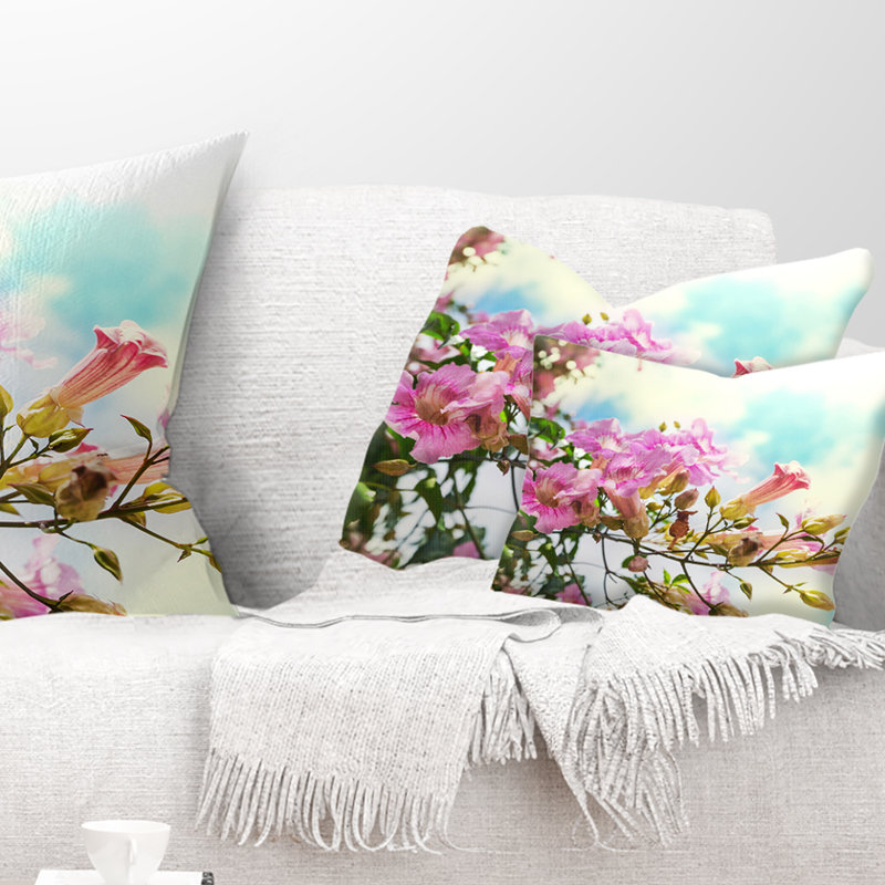 Coussin de jardin fleur dans hawaii, 16 po x 1 po, Coussin décoratif