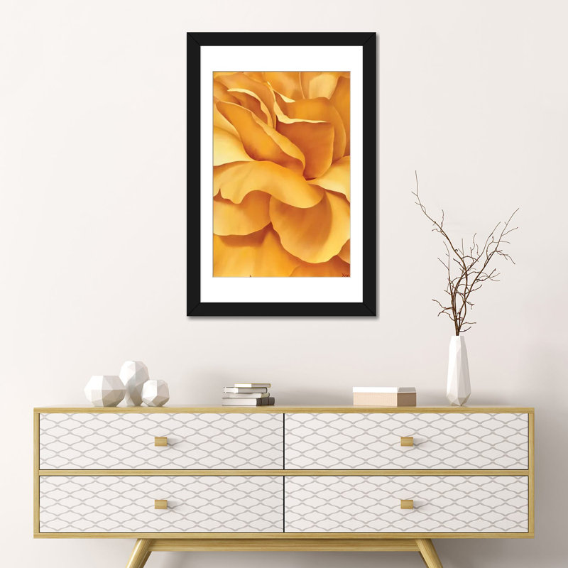 « magnifique fleur i », impression sur toile, Papier d'art encadré noir, Blanc, H 24 po x l 16 po x P 1 po