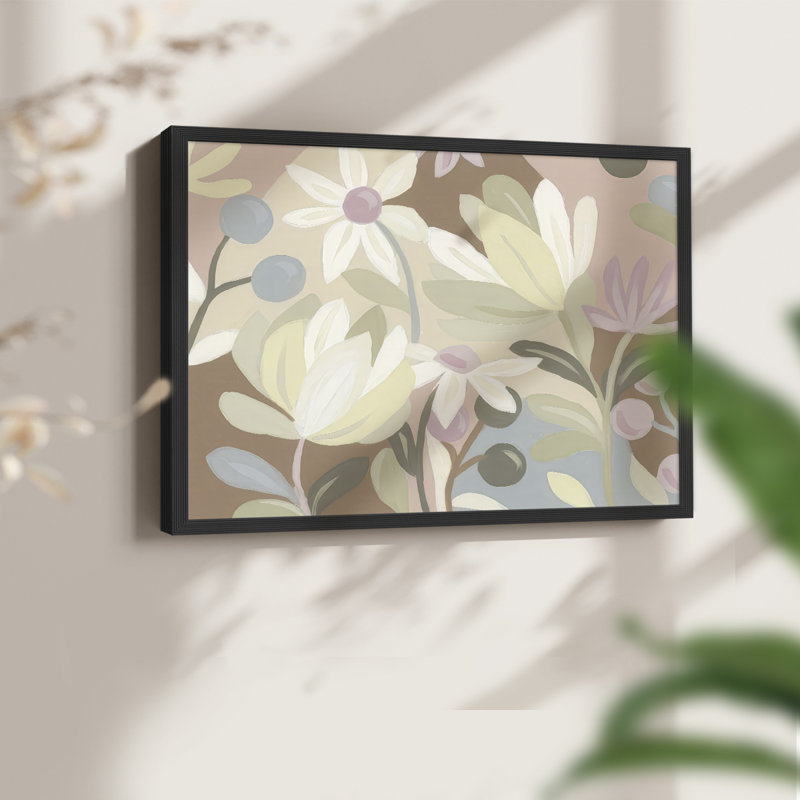 Blushtone Botanicals I - Reproduction encadrée - Restickable, H 8 po x l 10 po, Noir, noir, noir, noir