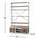 Schlueter 94" Metal and Wood Four Tier Library Bookcase With Ladder