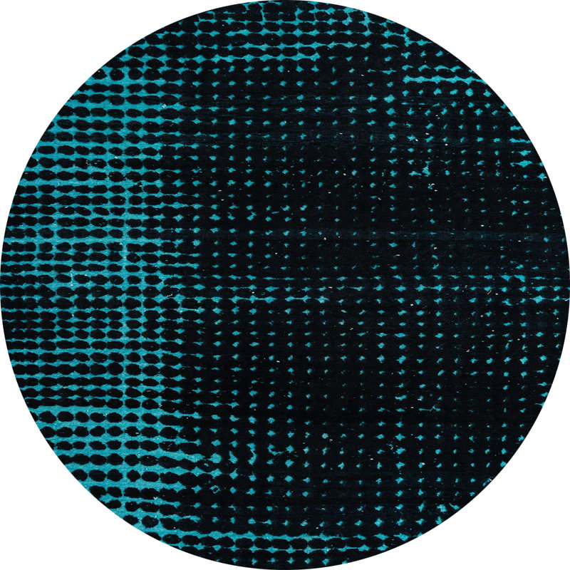 Abstract Indoor Rug, Round 6'