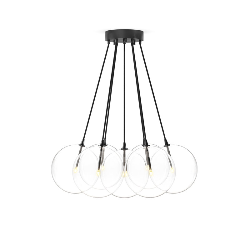Cloud 7 - Light Chandelier, Black Gunmetal