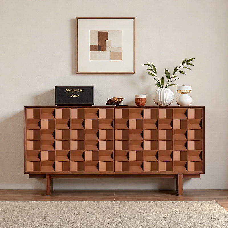 Retro Multi-Functional Sideboard, 35.43" H x 62.99" W x 15.75" D