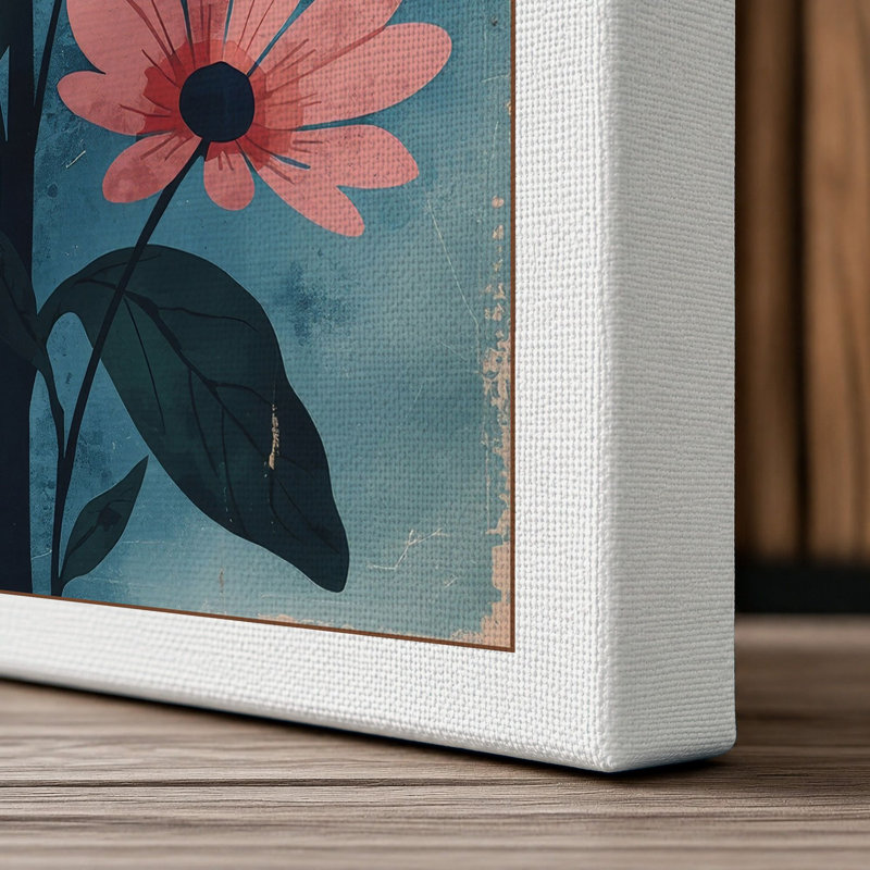 Study in Bloom Botanical - Wrapped Canvas, 36x24 - 91.4 x 61.0 cm, White Border