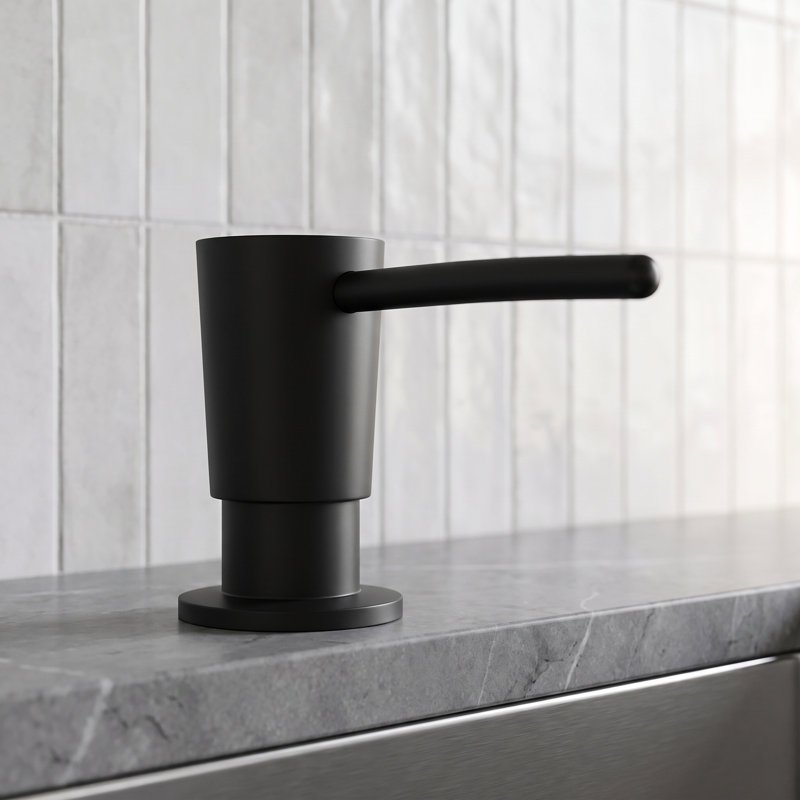 Distributeur de savon de cuisine, Noir mat