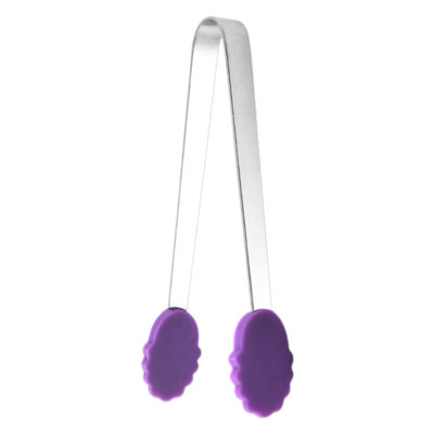 Veilleuse pinces en silicone en acier inoxydable Mini cubes de glace Pinces à café Pinces à nourriture
